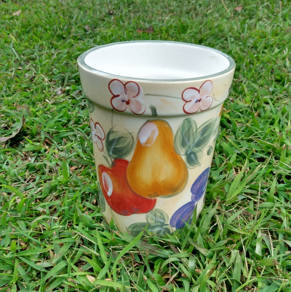 Ceramic Crock Utensil Holder by Home